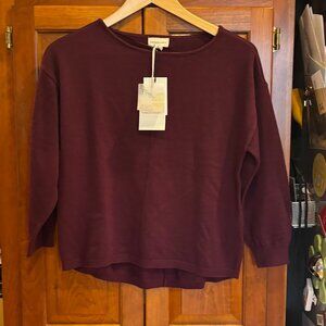 NWT Thread & Supply Purple 3/4 Sleeve Sweater XS Petite